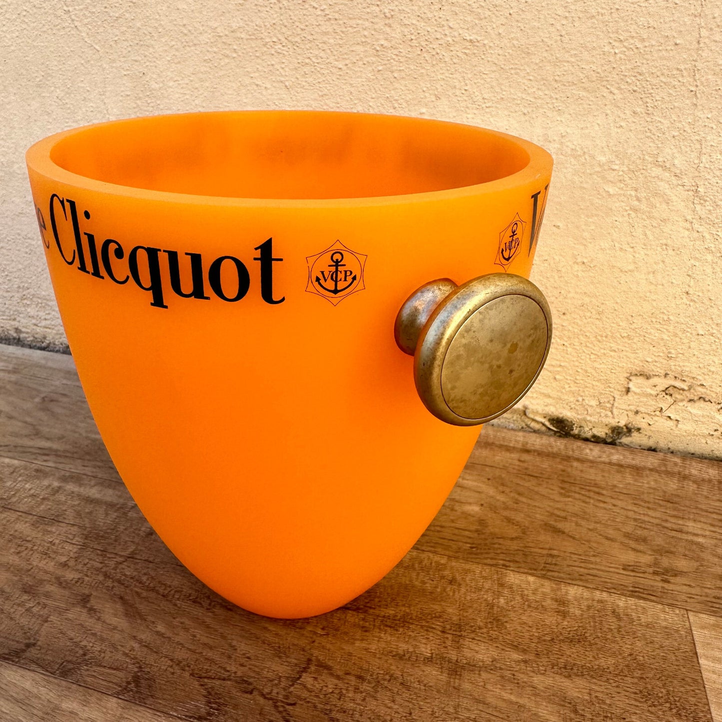 Vintage Veuve Clicquot Ice Bucket Orange French Champagne Cooler 03022312 Veuve Clicquot
