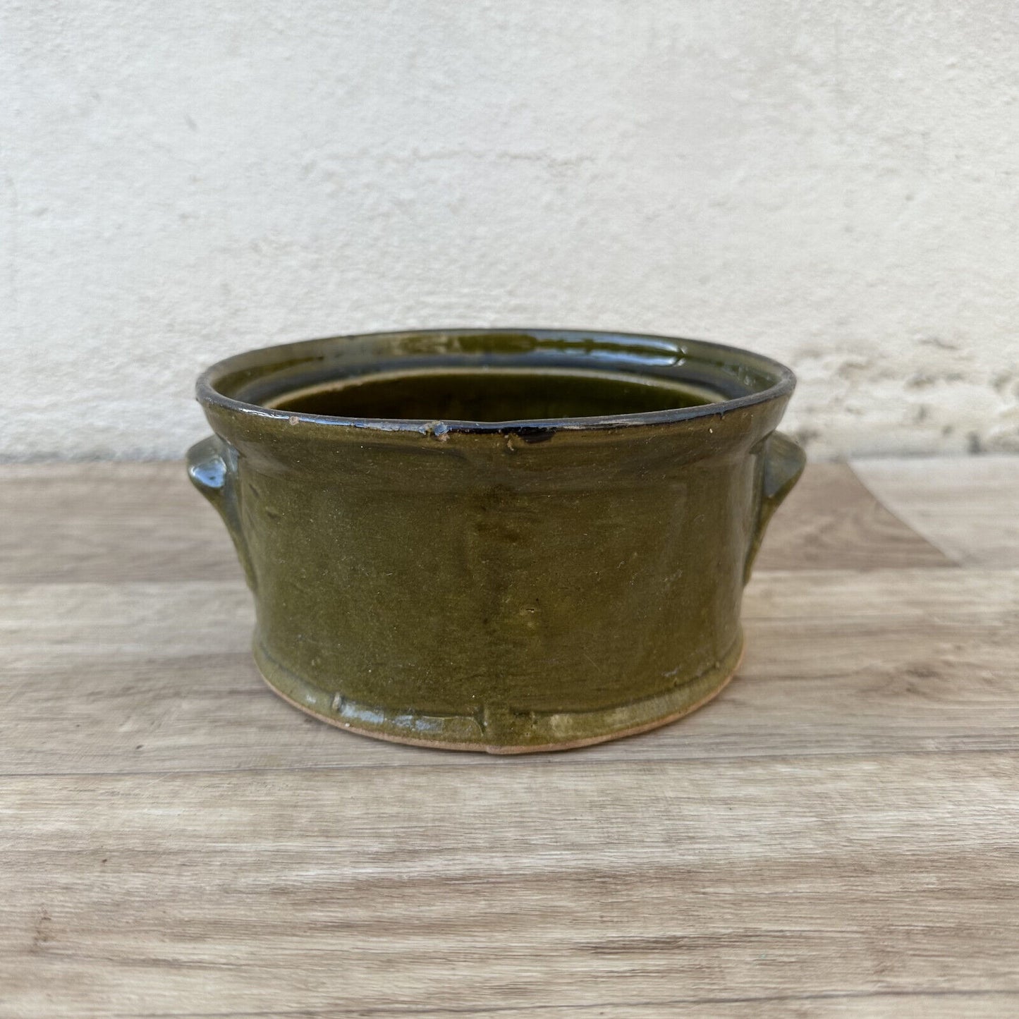 Vintage FRENCH GLAZED CLAY TERRINE 1302234 - Fleamarketfrance