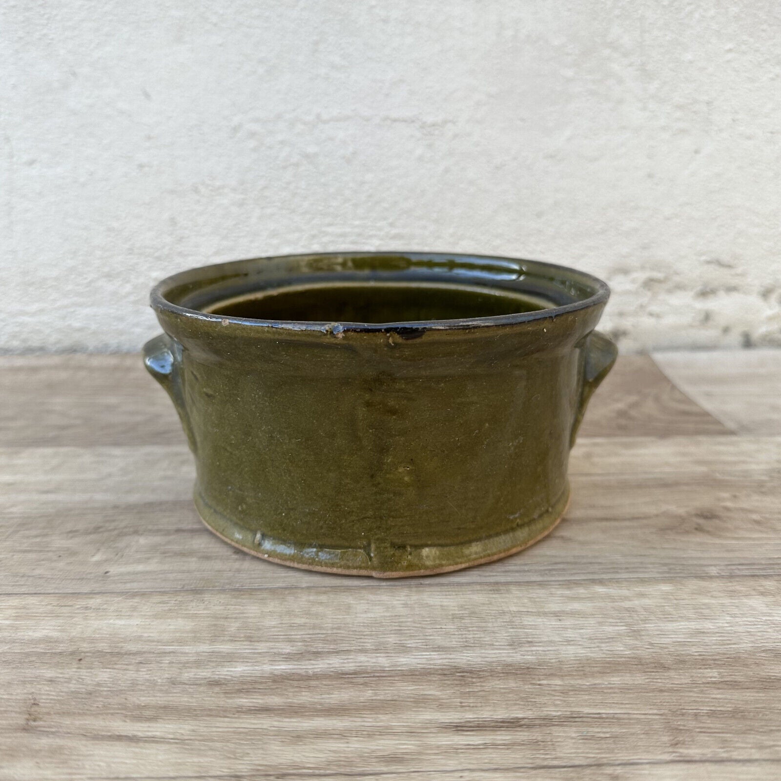 Vintage FRENCH GLAZED CLAY TERRINE 1302234 - Fleamarketfrance