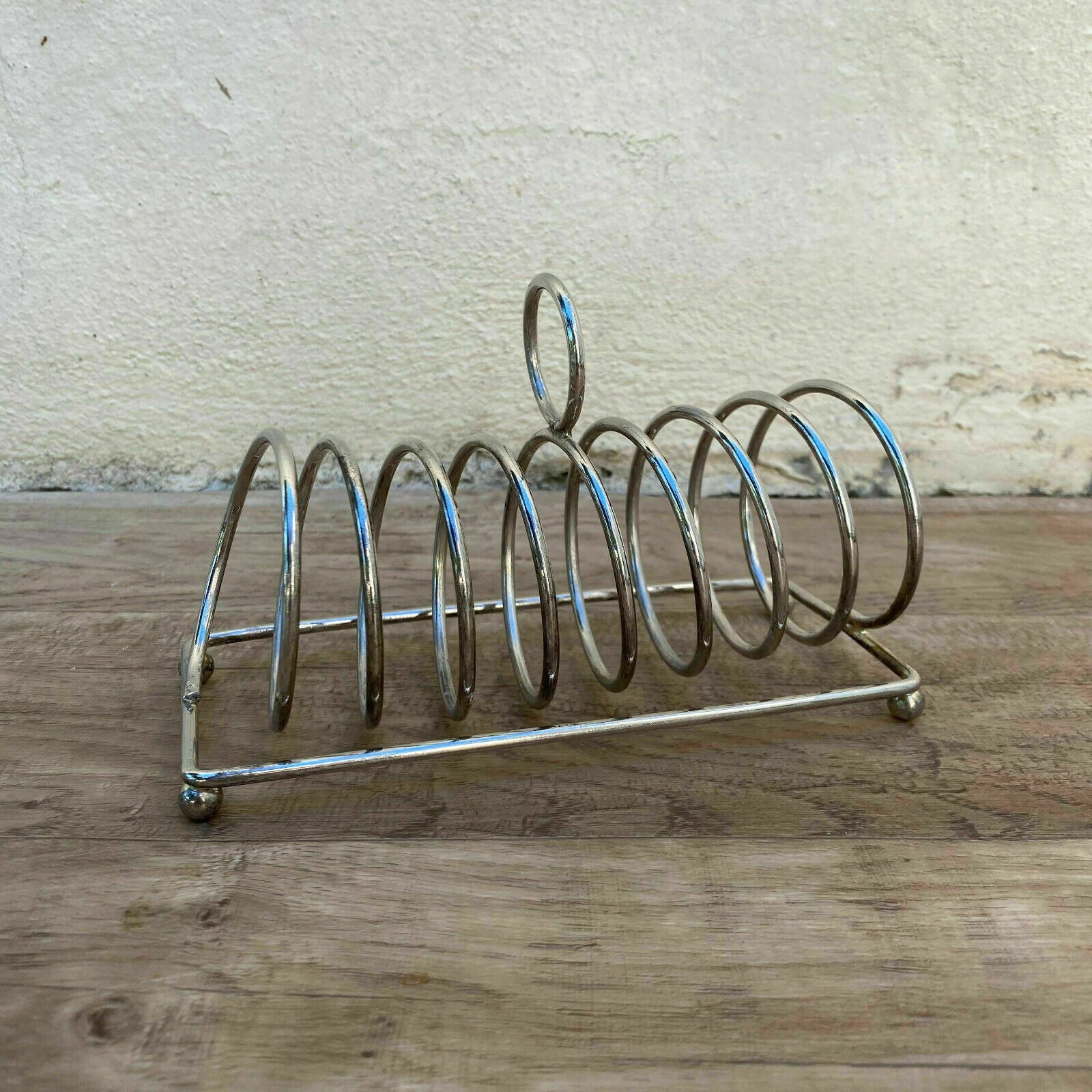 French Silver Plated Toast Rack Vintage Mid Century Breakfast 7" 3110214 Unbranded