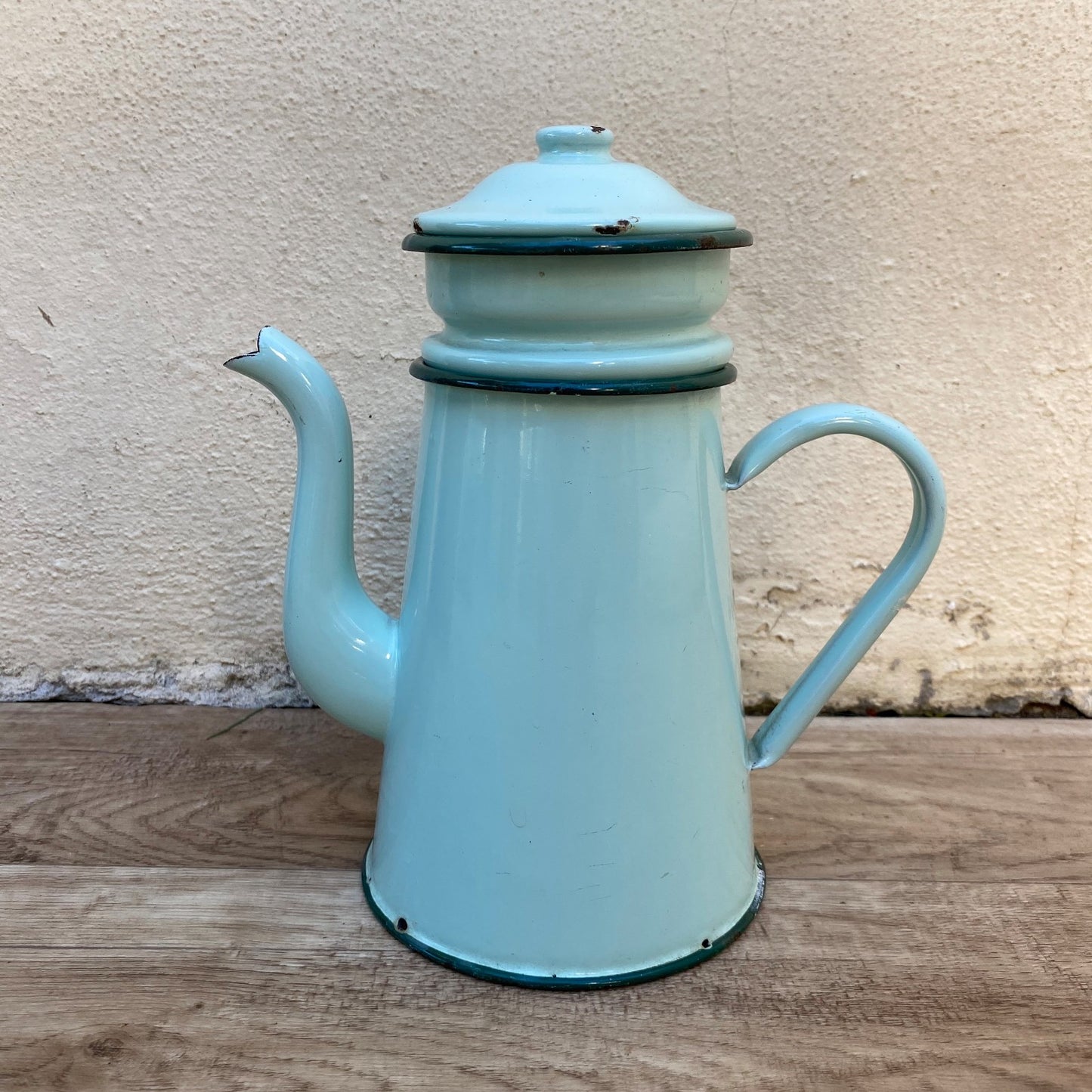 French Enamelware Biggin Coffee Pot Blue Vintage Kitchen 04072618 Fleamarketfrance
