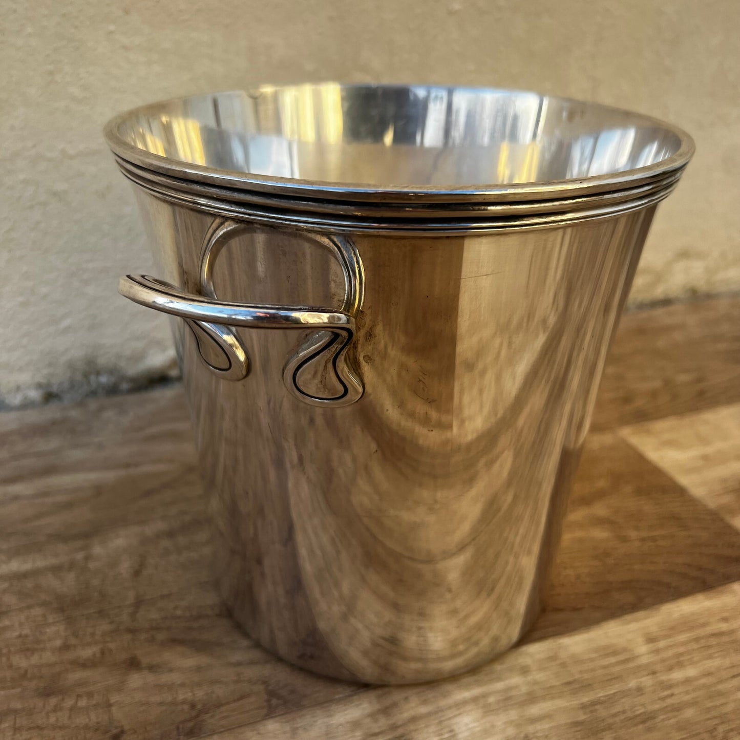 French Silverplate Ice Bucket Champagne Wine Cooler Vintage 1950s 1409248 Fleamarketfrance