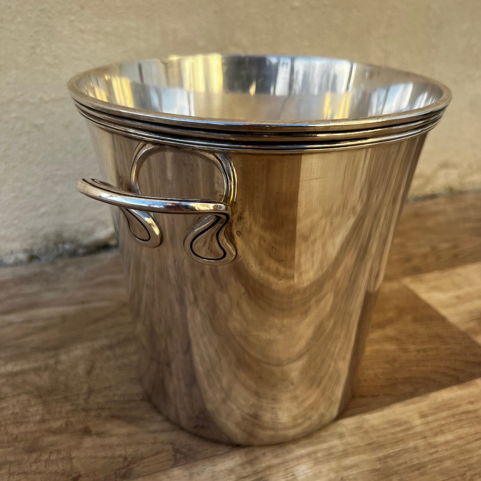 French Silverplate Ice Bucket Champagne Wine Cooler Vintage 1950s 1409248 Fleamarketfrance