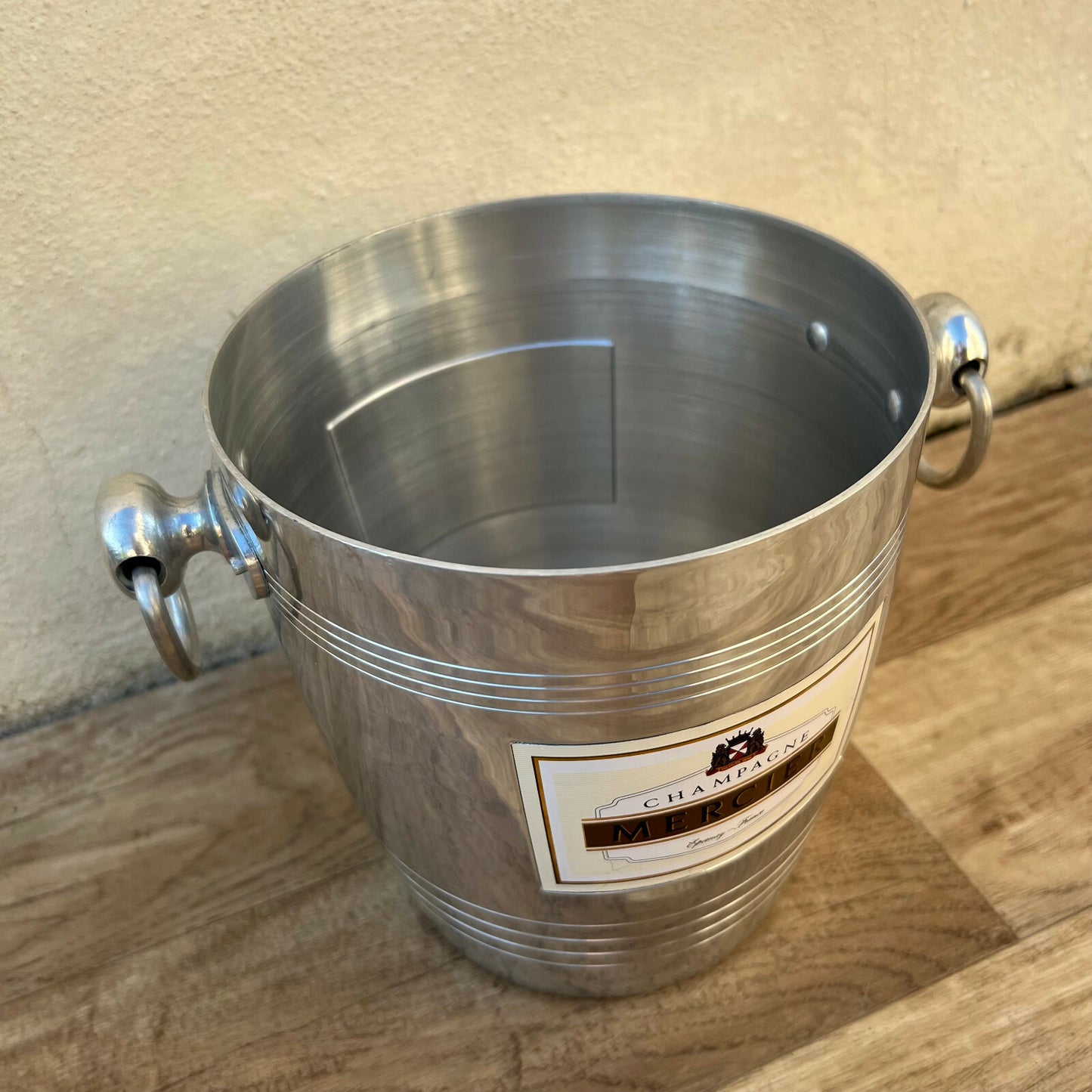 Vintage French Champagne Bucket MERCIER Chrome Ice Cooler Epernay 28012214 Mercier