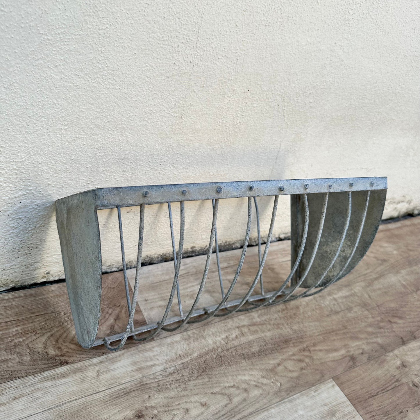 French Animal Feeder Vintage Galvanized Metal Farm Basket Rustic 0909231 Colonial Tin Works
