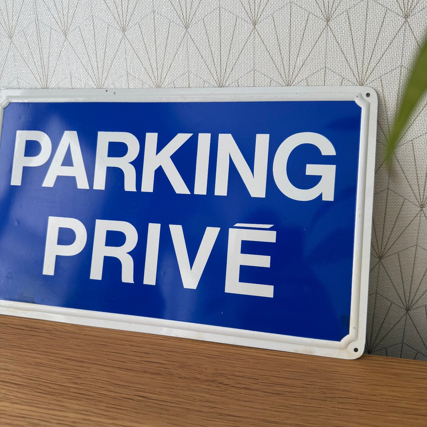 French Parking Sign Blue Enamel PARKING PRIVE Street Plaque 0608256 Fleamarketfrance
