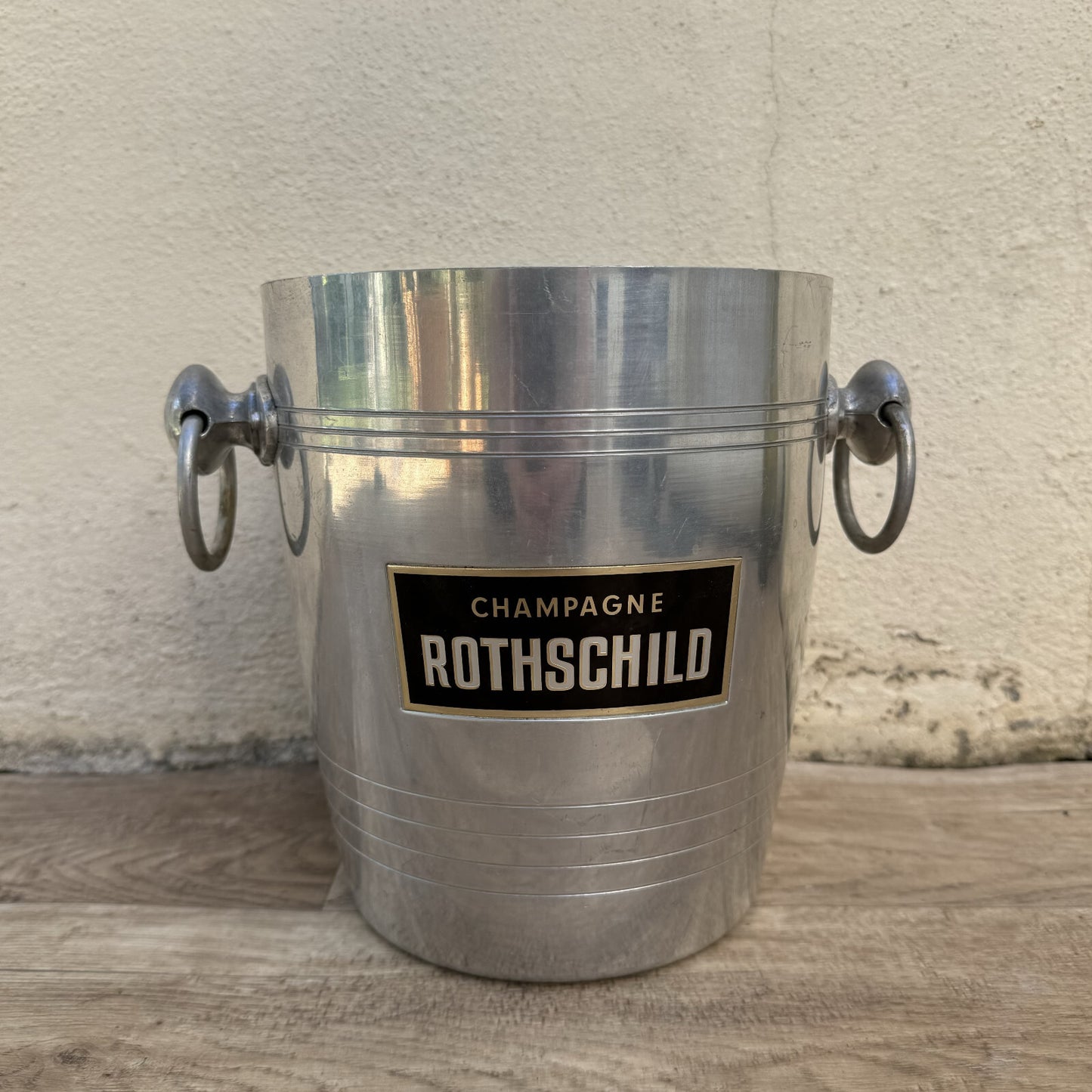 French Vintage Champagne Ice Bucket Rothschild Silver Metal Cooler 0309249 Rothschild
