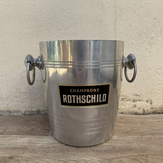 French Vintage Champagne Ice Bucket Rothschild Silver Metal Cooler 0309249 Rothschild