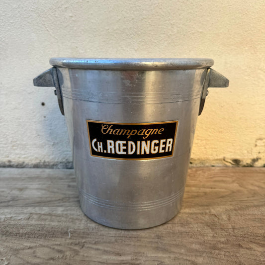 Vintage French Champagne Bucket Ch Roedinger Aluminum Ice Cooler 2410236 Ch. Roedinger