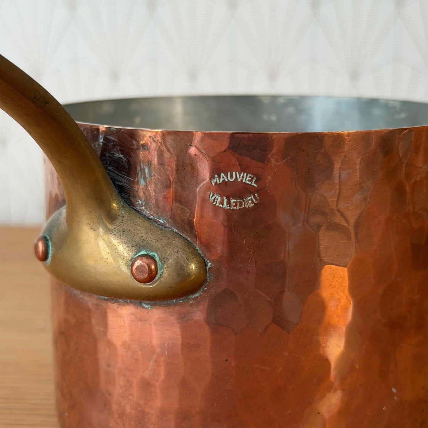French Copper Mauviel Villedieu Pan Tin Lined Professional 4.7" 1006269 Unbranded
