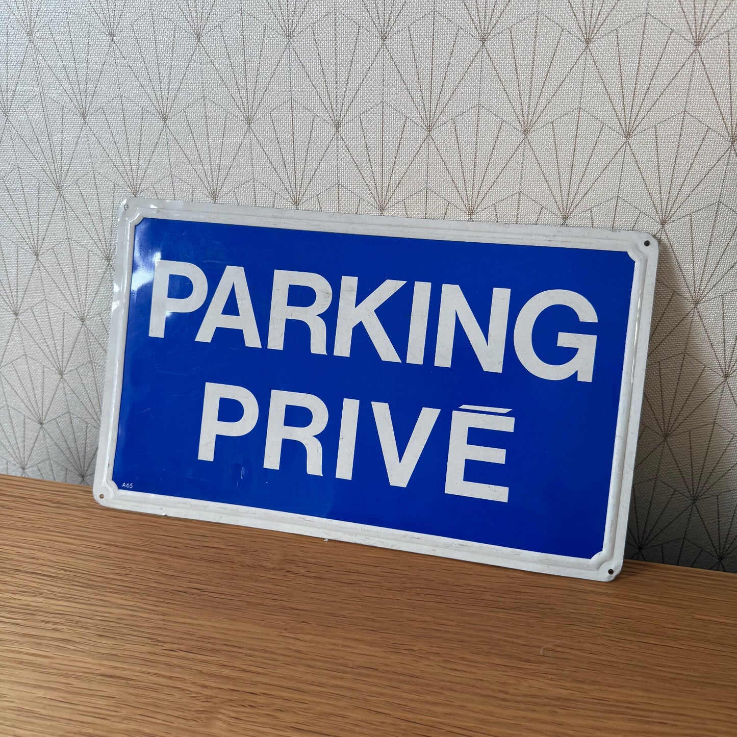 French Parking Sign Vintage Metal Prive Street Plaque Blue White 2212245 Fleamarketfrance