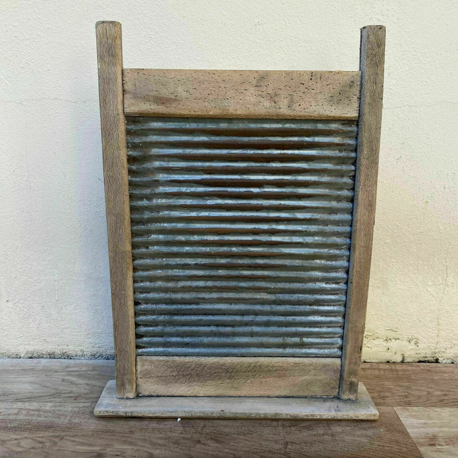 Antique French Washboard Galvanized Metal Wood Primitive Laundry 23072111 Fleamarketfrance