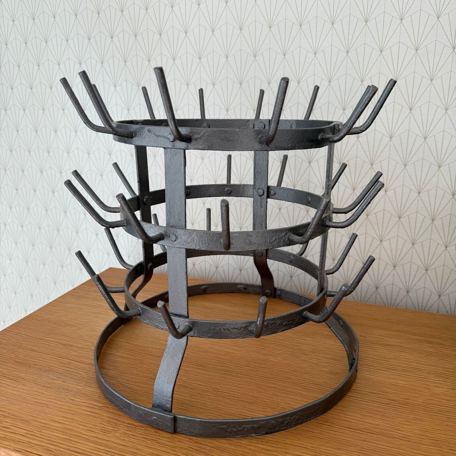 Vintage French Wine Champagne Bottle Drying Wine Rack hanger 0301256 - Fleamarketfrance