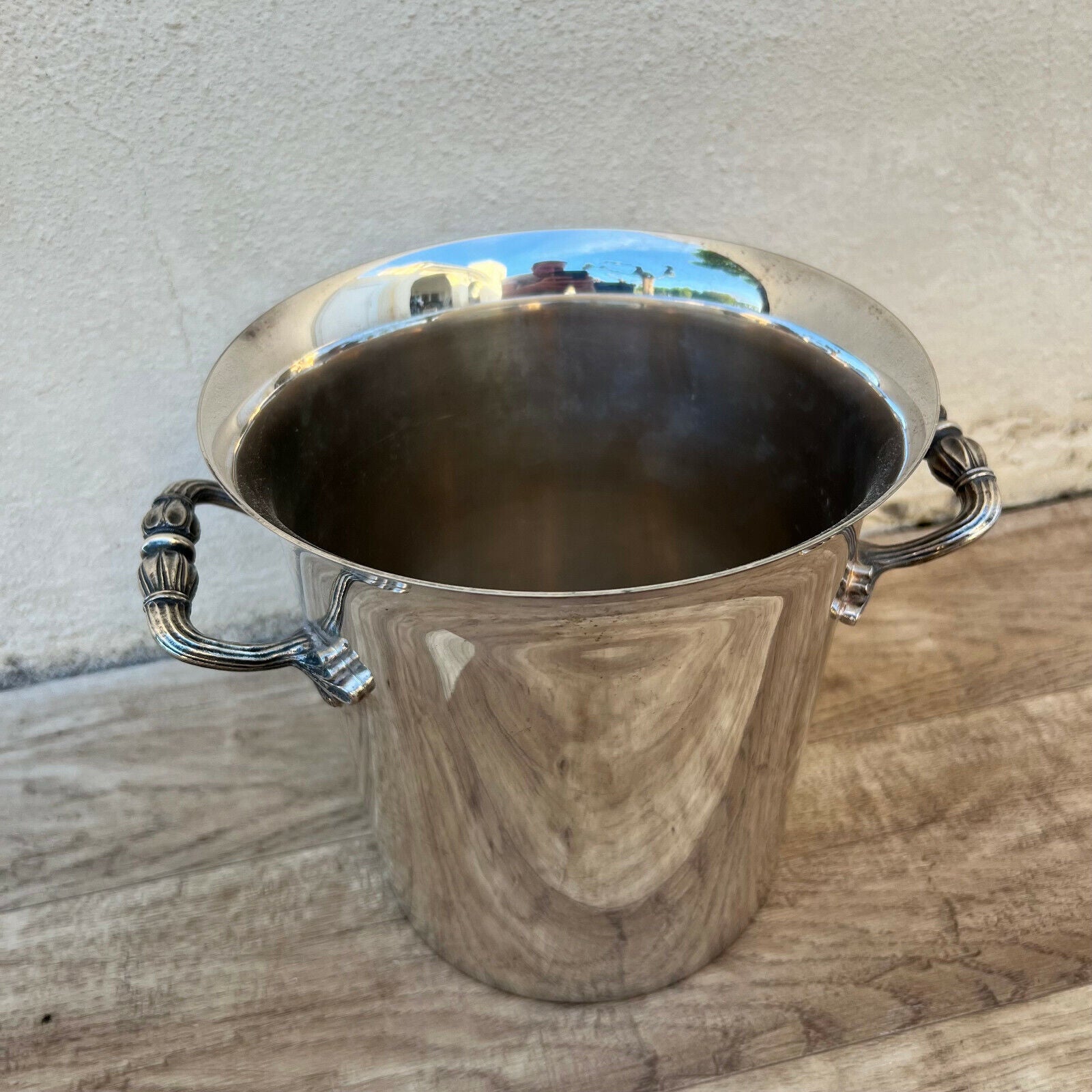 Vintage French Champagne Silverplate Ice Bucket Cooler 02052221 - Fleamarketfrance