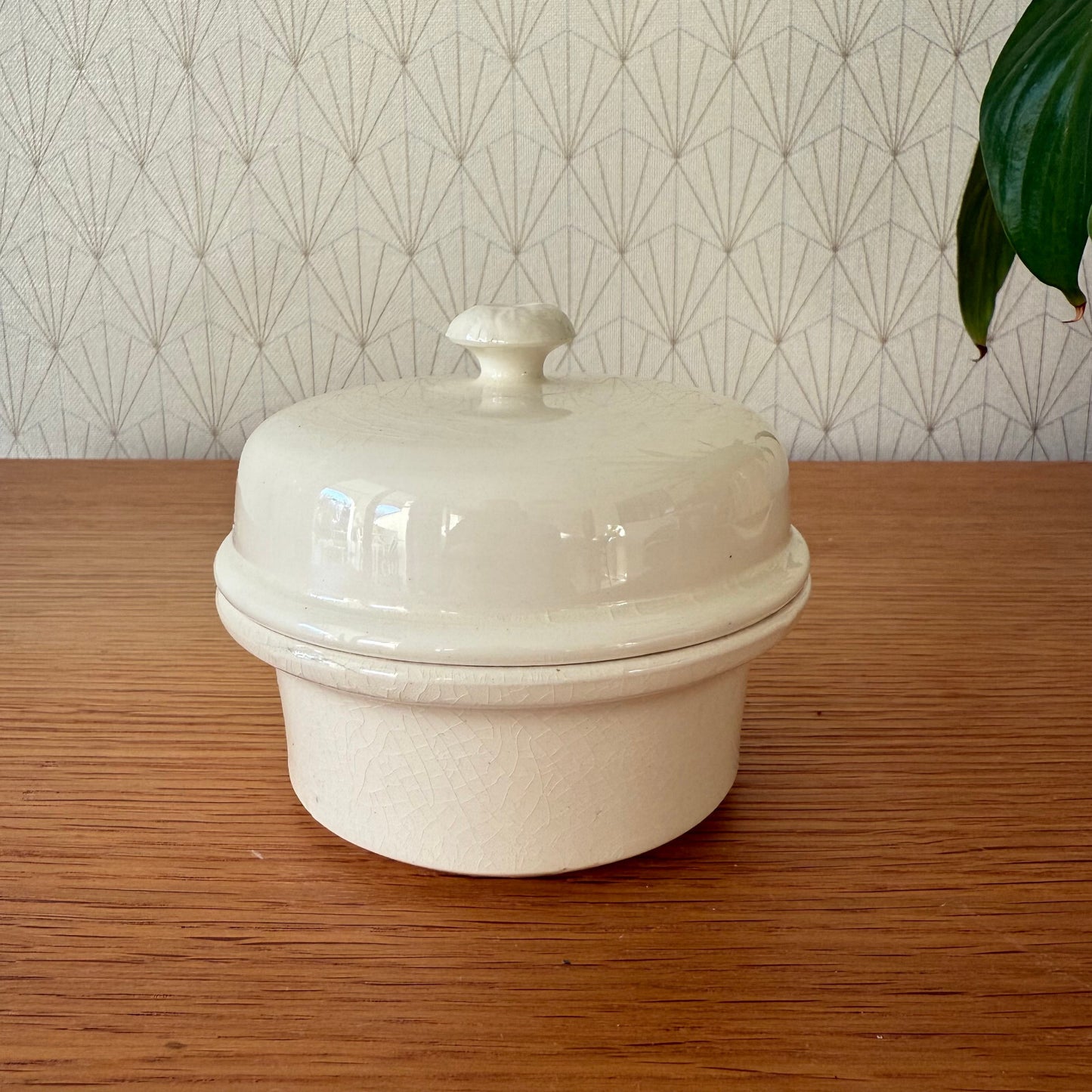 Vintage French Sarreguemines Ceramic Terrine Dish Foie Gras Pot 0112247 Sarreguemines