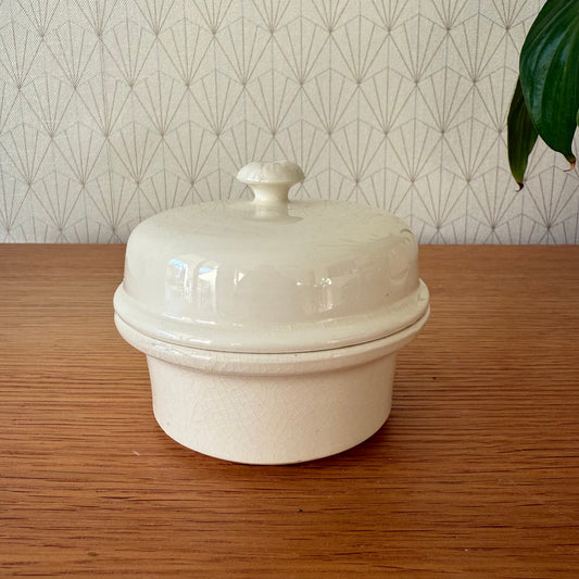 Vintage French Sarreguemines Ceramic Terrine Dish Foie Gras Pot 0112247 Sarreguemines