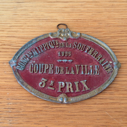 French Agricultural Trophy Plaque 1956 Souterraine Bronze Award 1212255 Fleamarketfrance : French vintage and antique decor