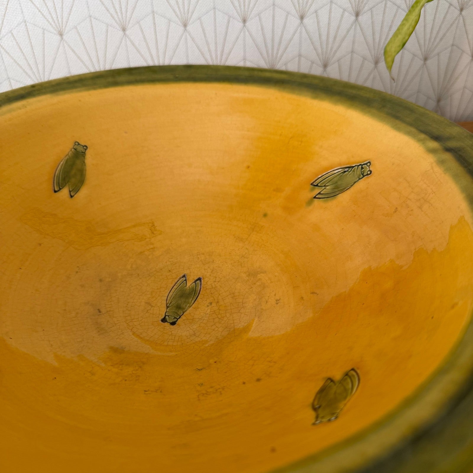French Terracotta Tian Bowl Provence Vintage Pottery Cicada 1407266 Fleamarketfrance