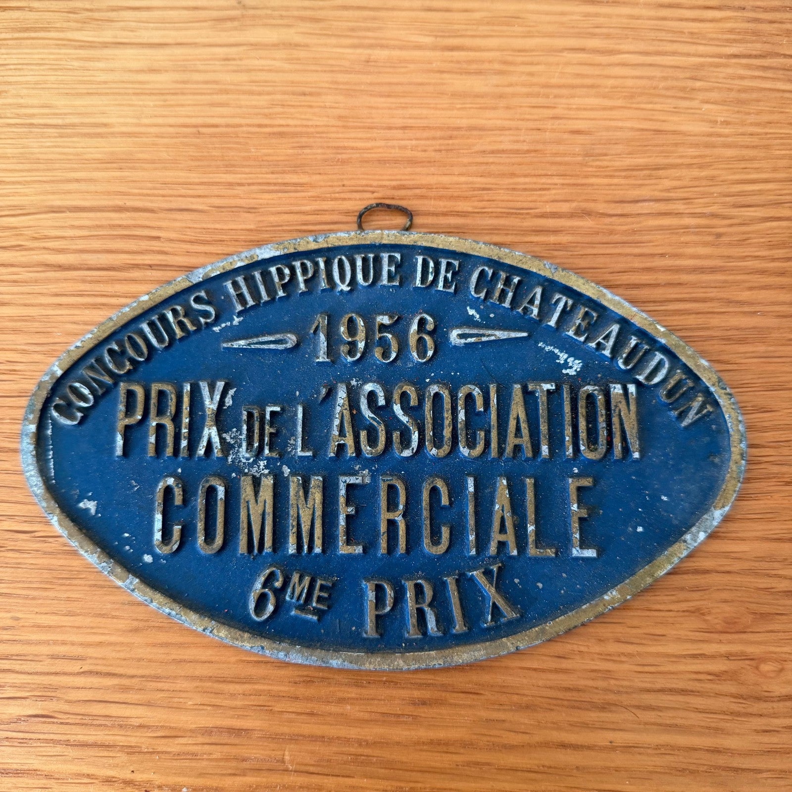 French Vintage Equestrian Trophy Plaque Chateaudun Horse Show 1956 0802266 Fleamarketfrance