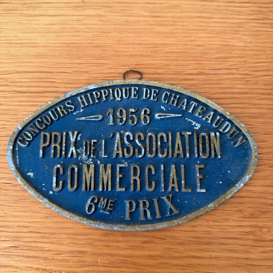 French Vintage Equestrian Trophy Plaque Chateaudun Horse Show 1956 0802266 Fleamarketfrance