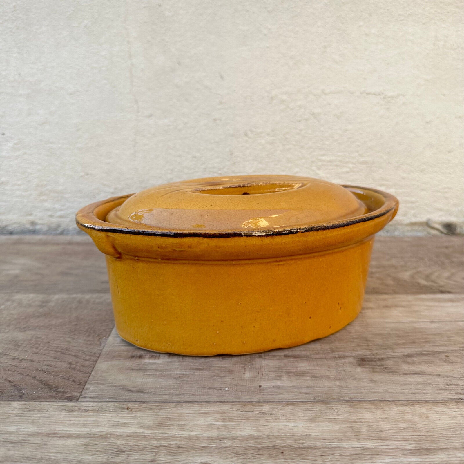 Vintage FRENCH GLAZED LIDDED TERRINE LA BOURGUIGNONNE 2509242 la bourguigonne