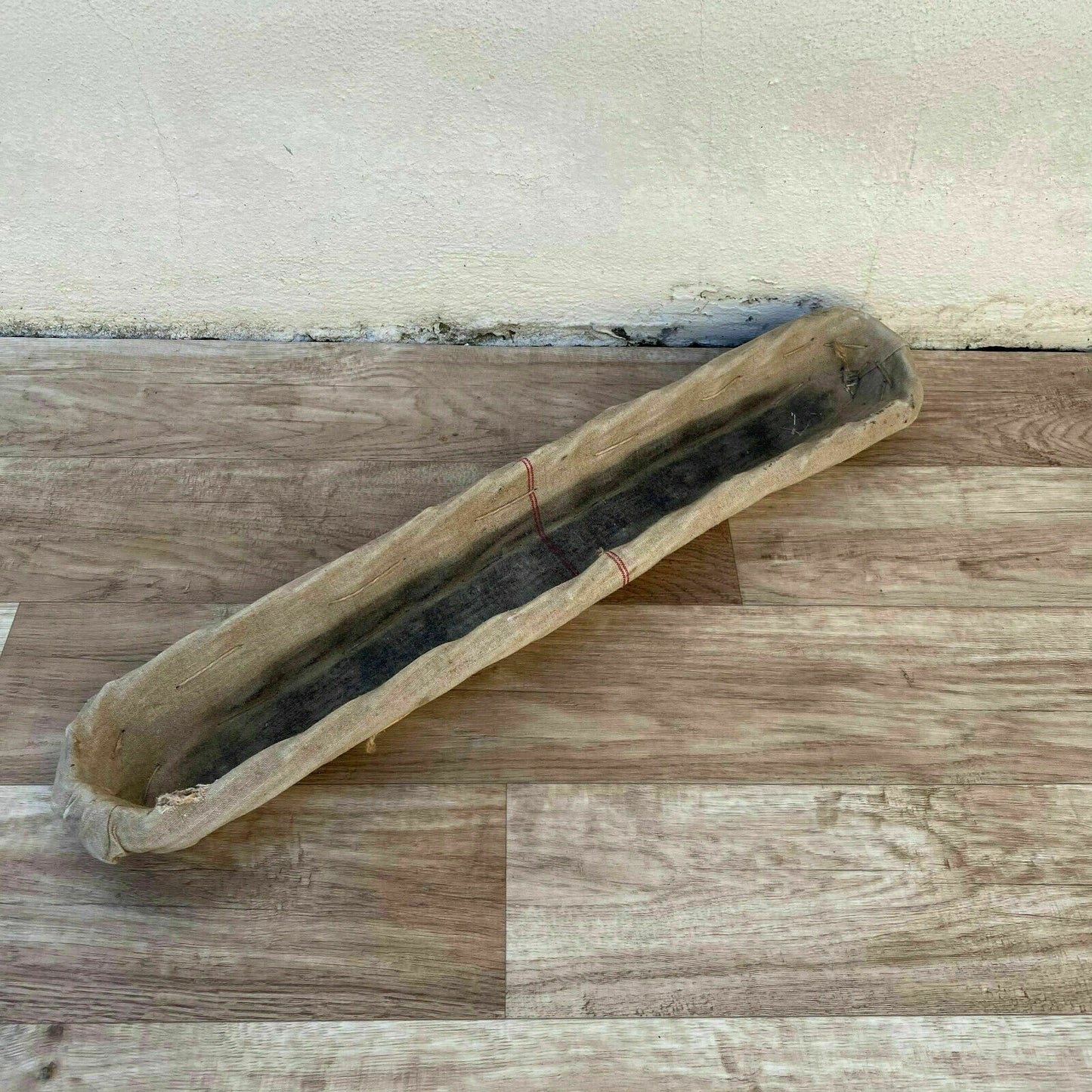 Vintage French Baguette Basket Wicker Linen Lined Bread 1950s 2307217 Fleamarketfrance