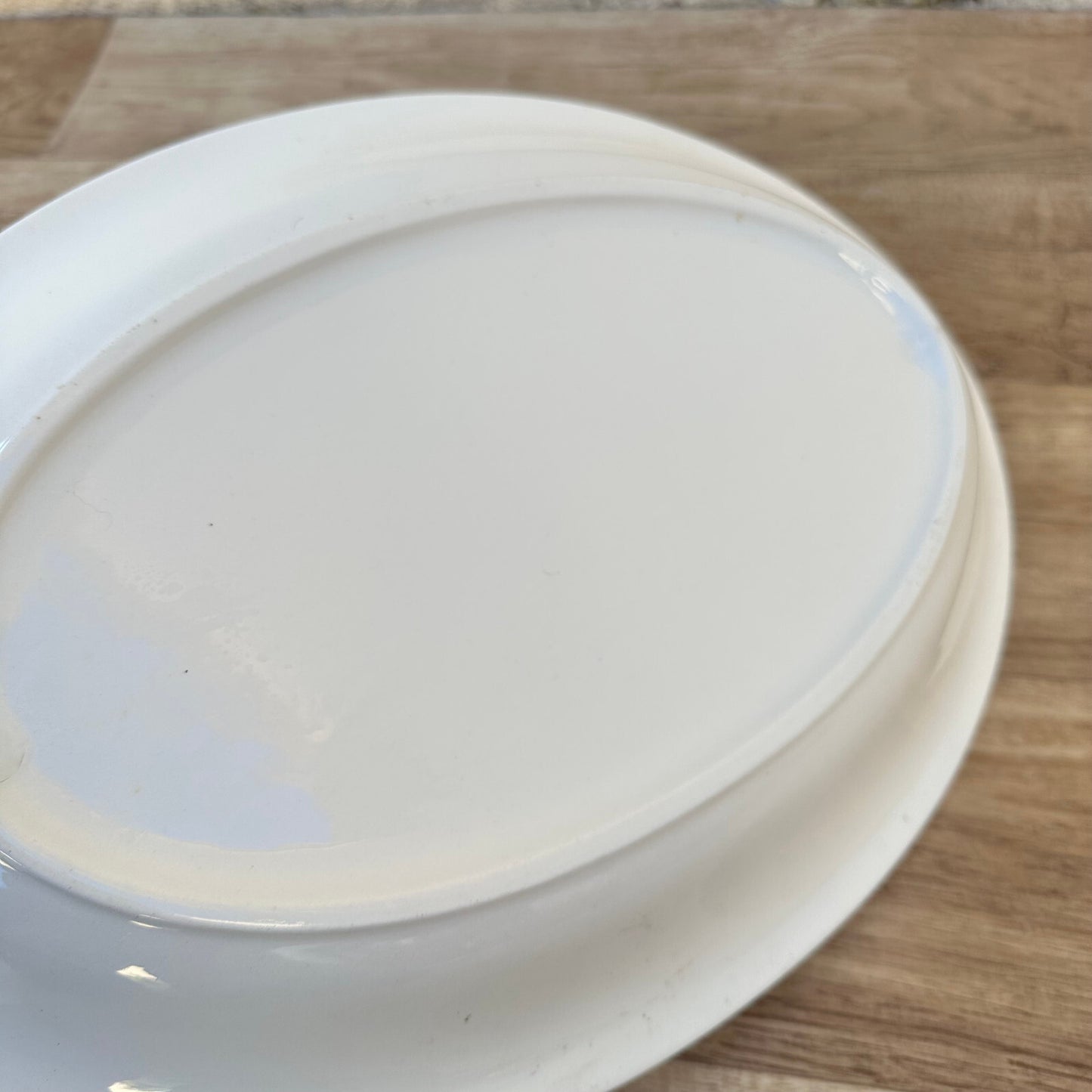 Vintage French Ironstone Platter White Oval Serving Dish 15" 1106236 Unbranded