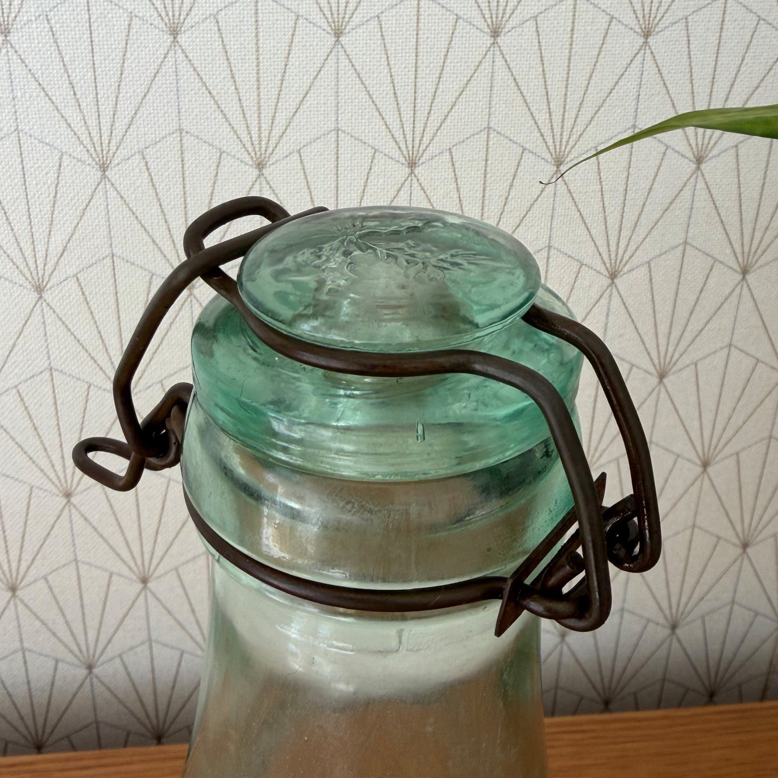 French Preserve Jar Vintage La Lorraine Glass Stopper Wire Bail 1305262 Fleamarketfrance