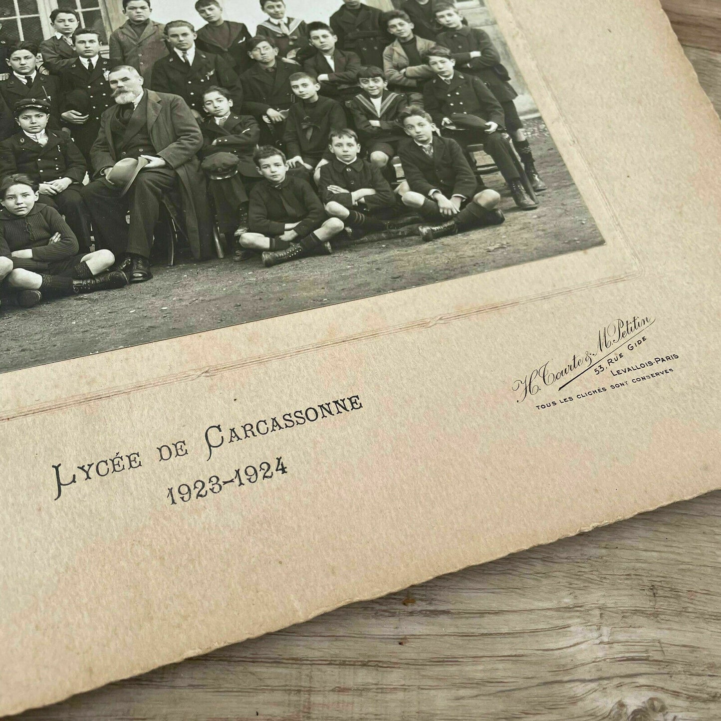 French School Photo 1924 Carcassonne Lycee Class Group Portrait 15022123 Fleamarketfrance