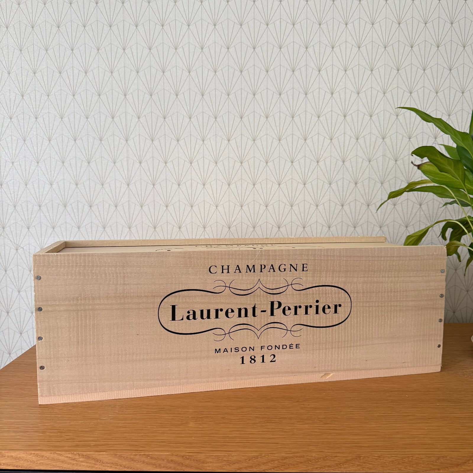 Vintage French Laurent-Perrier Champagne Crate Wooden Box 26" 2502252 Laurent-Perrier