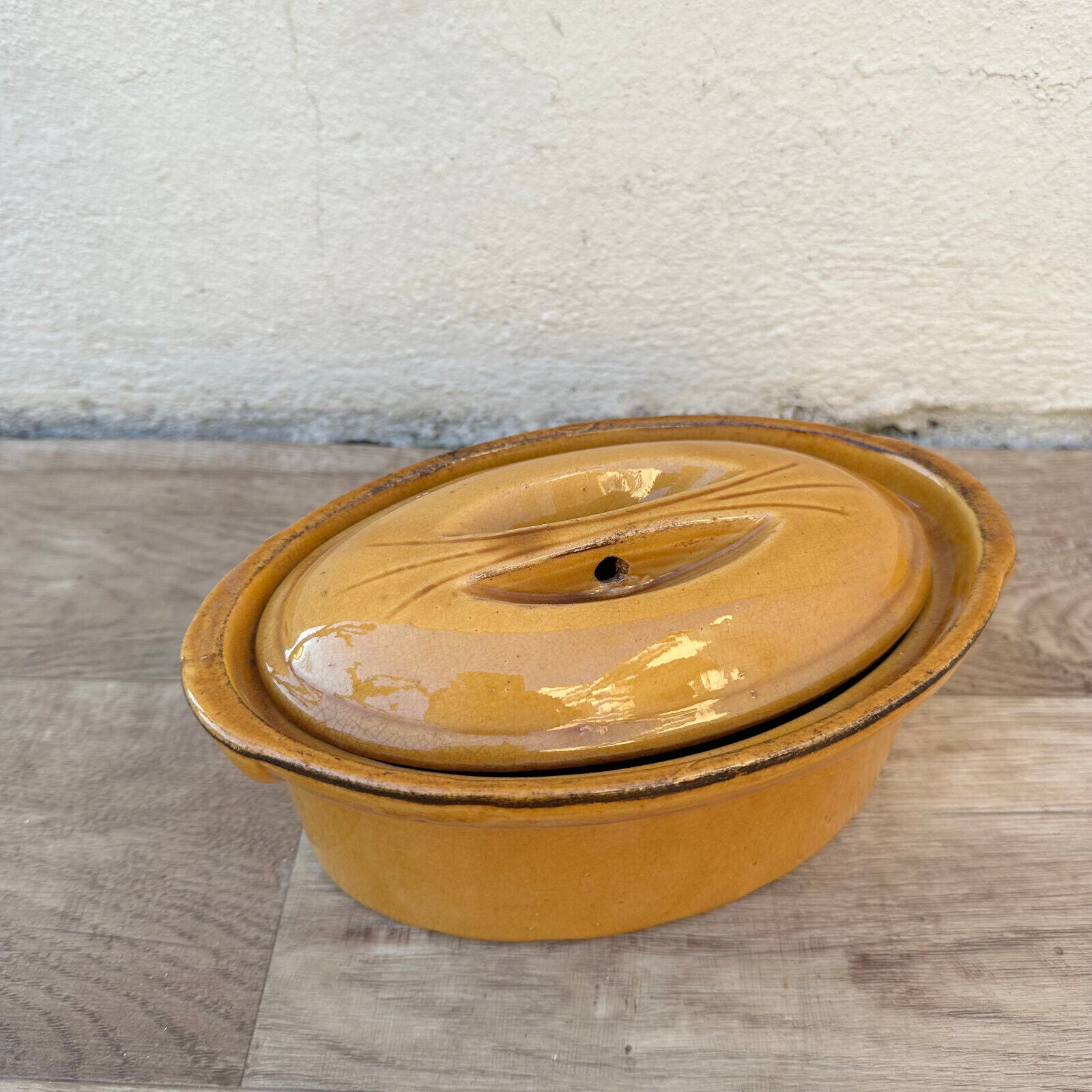 Vintage FRENCH GLAZED LIDDED TERRINE LA BOURGUIGNONNE 2509242 la bourguigonne