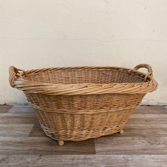 Basket Wicker Rattan Laundry House Vintage French Cute 2903251