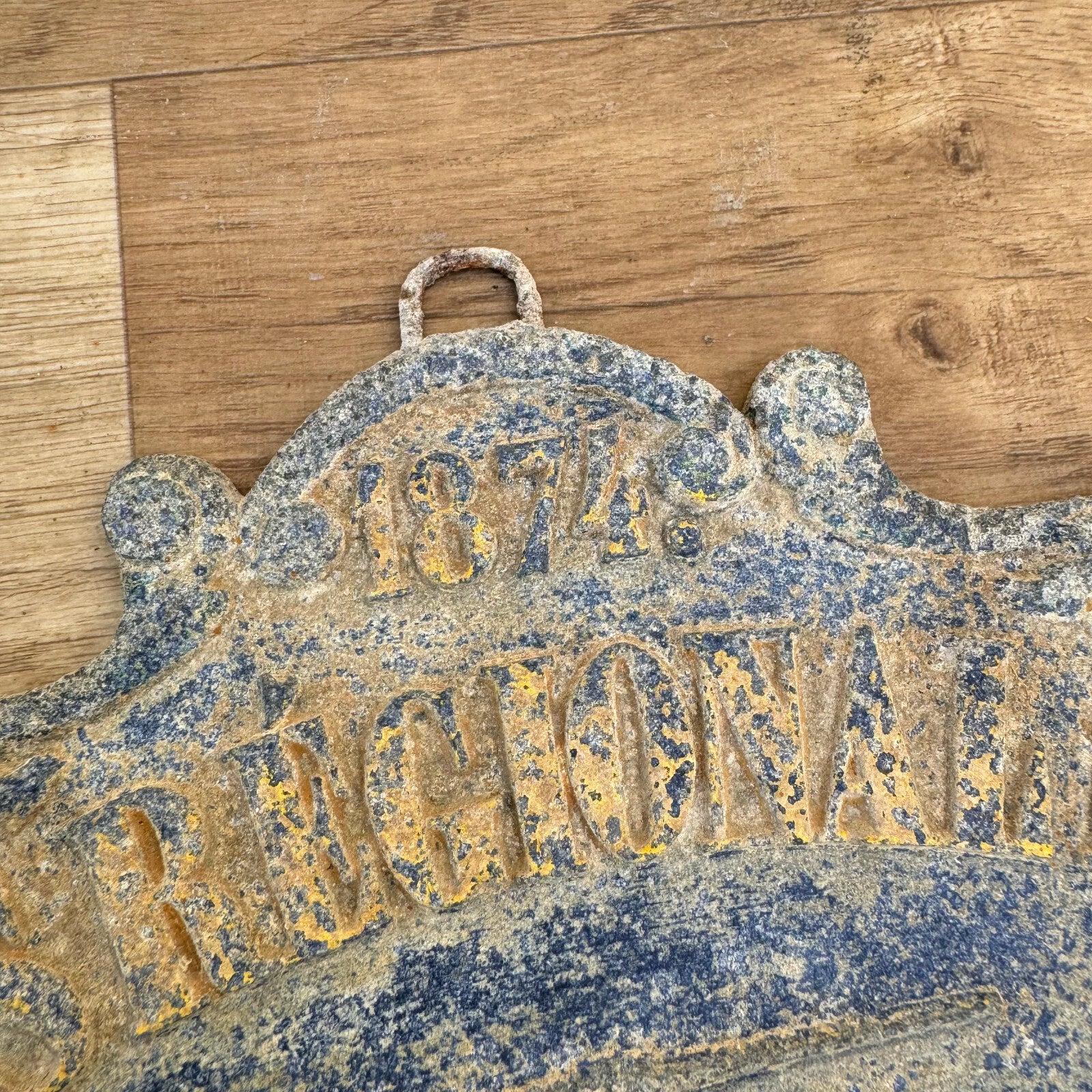 French Antique Agricultural Prize Plaque 1874 Cast Iron Trophy Award 2507242 Fleamarketfrance