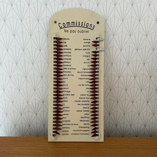 Charming French Shopping List Commissions Grocery Sel Vintage Sign 0202262 Unbranded