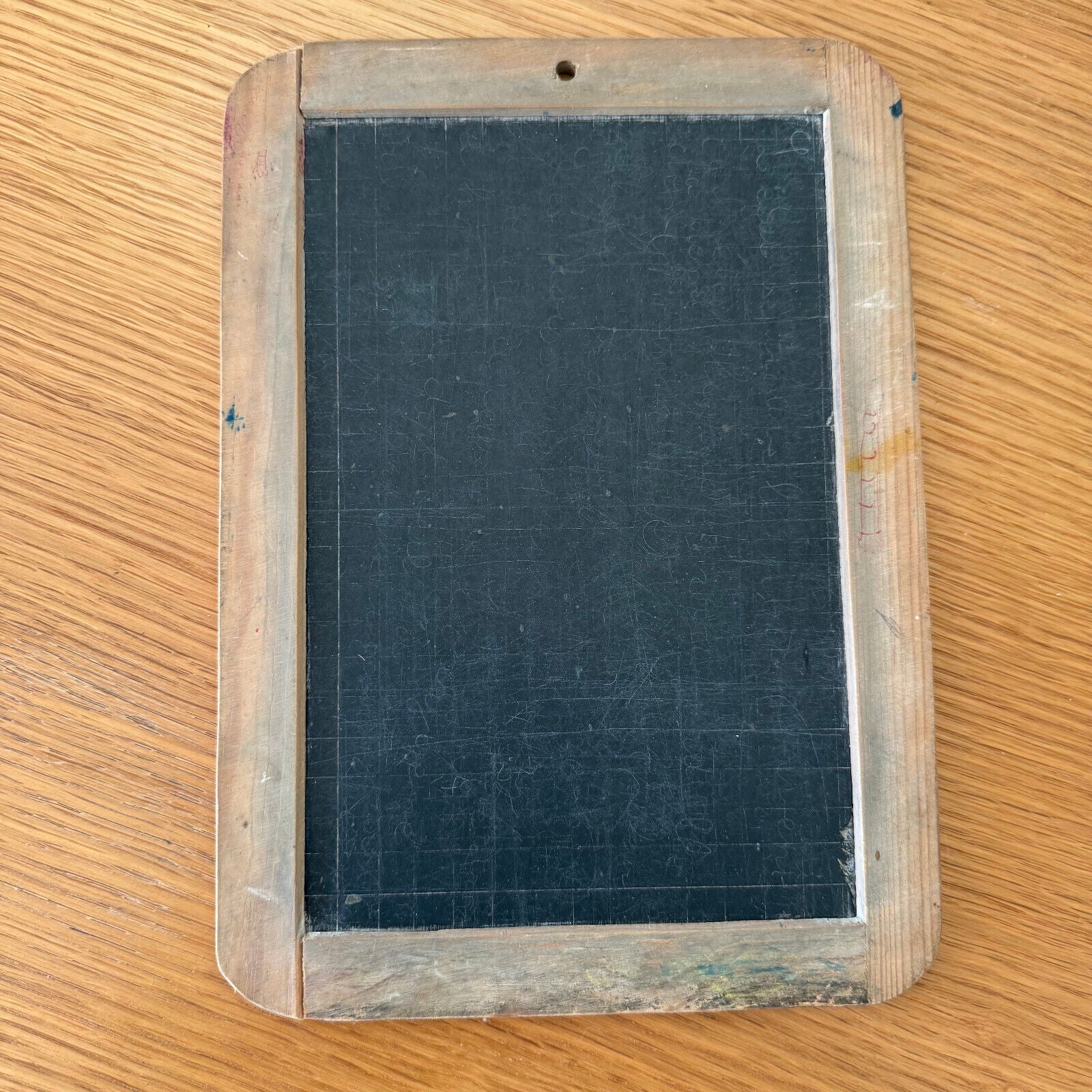 Vintage 2 Sided French Slate Board School Personal Chalk Board Slate 09022521 - Fleamarketfrance