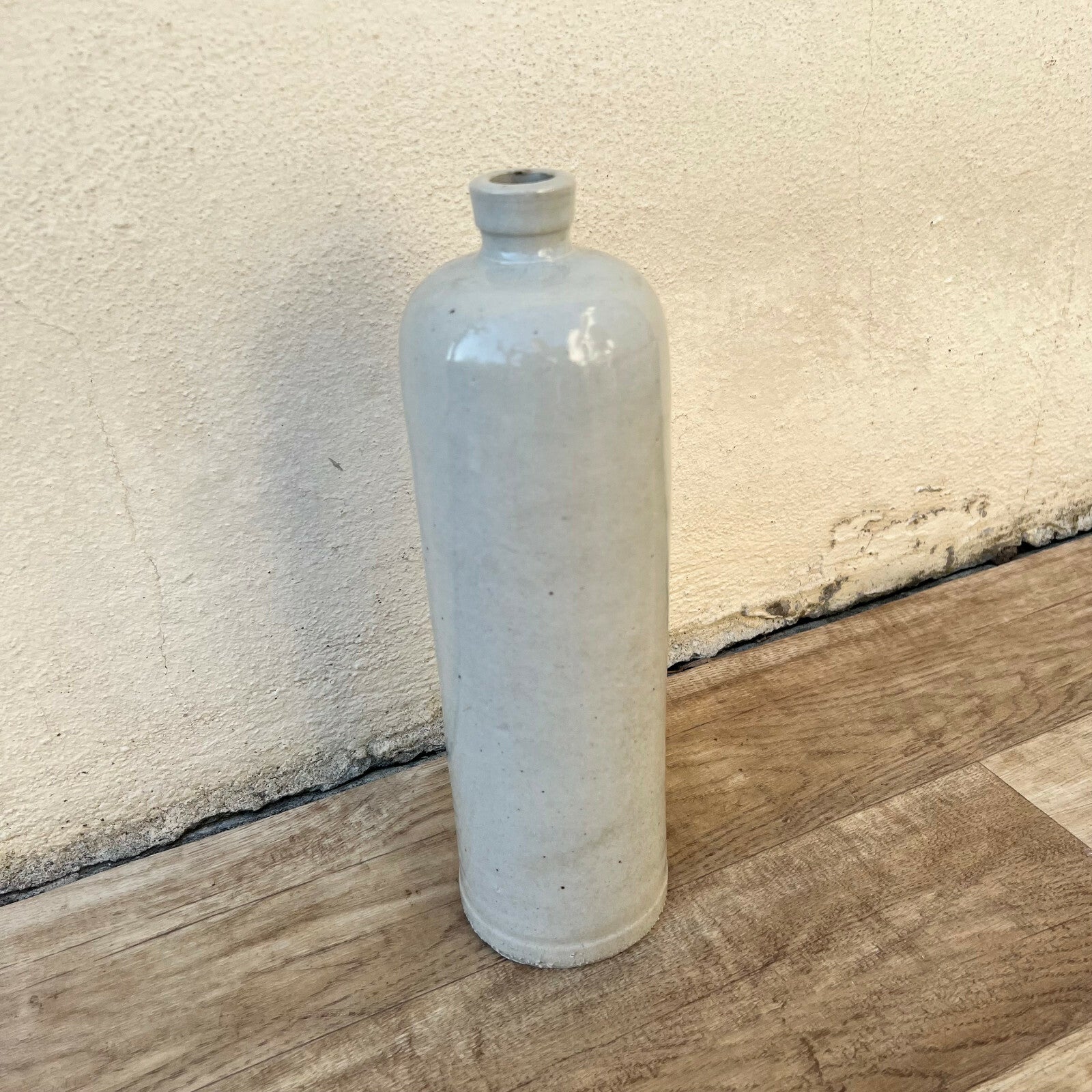 Antique French Stoneware Bottle Wine Water Jug 11.25" Tall 0403225 Unmarked