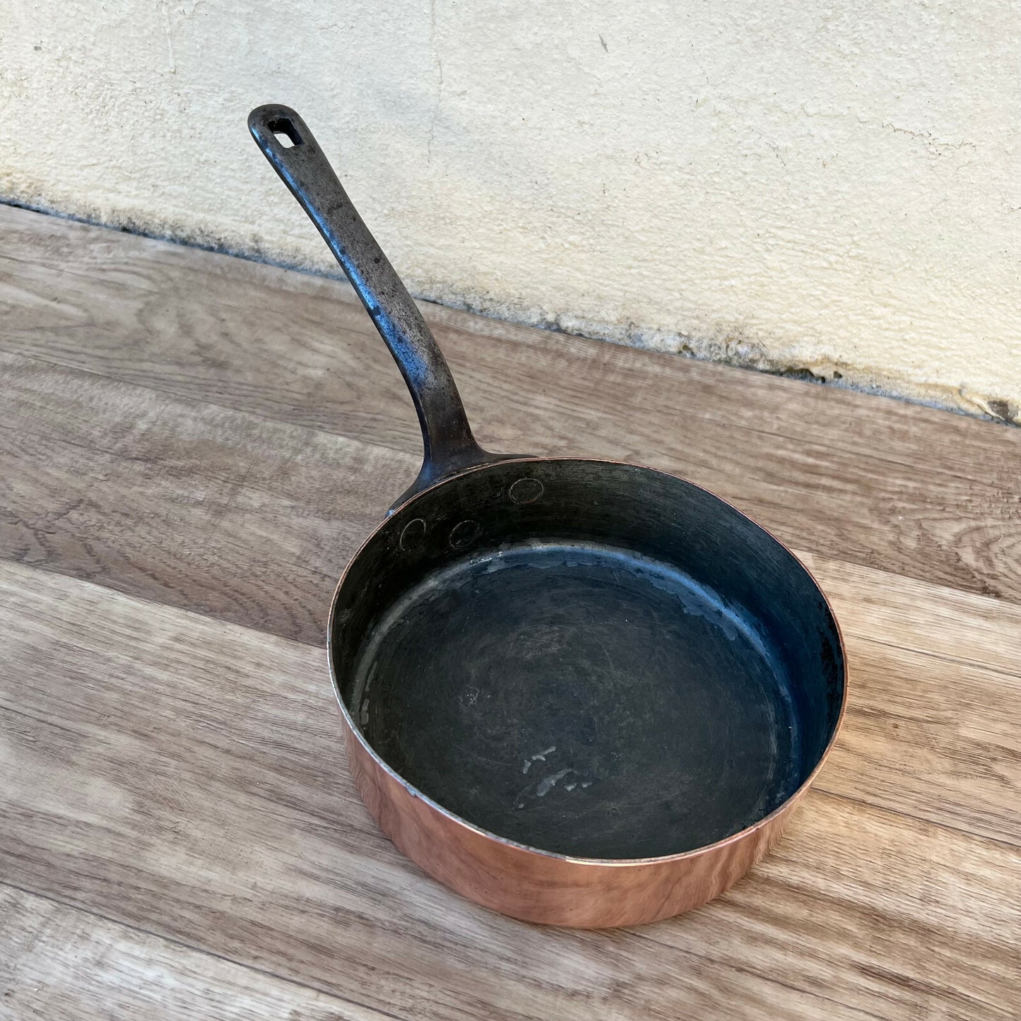 French Copper Sauteuse Pan Vintage Iron Handle Traditional Cookware 1203226 Unbranded