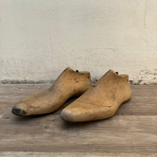 Antique Wooden Shoe Lasts French Cobbler Forms Vintage Display 0809262
