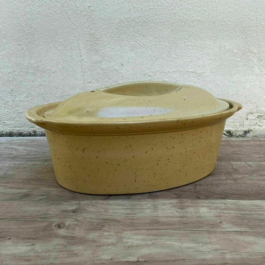 French Digoin Terrine Vintage Clay Casserole Lidded Oval Pottery 2109212 digoin