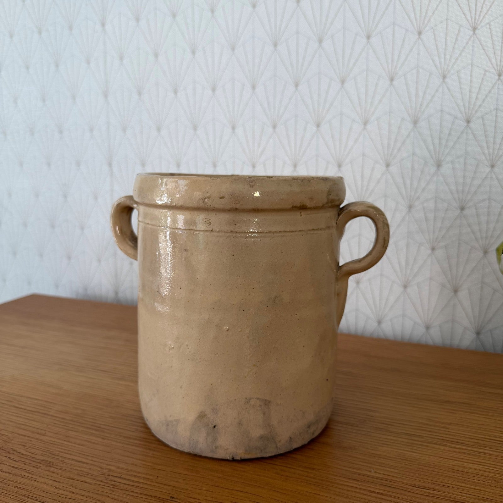 Italian Sardine Pot Antique Stoneware Crock Two Handles 01072612 Unbranded
