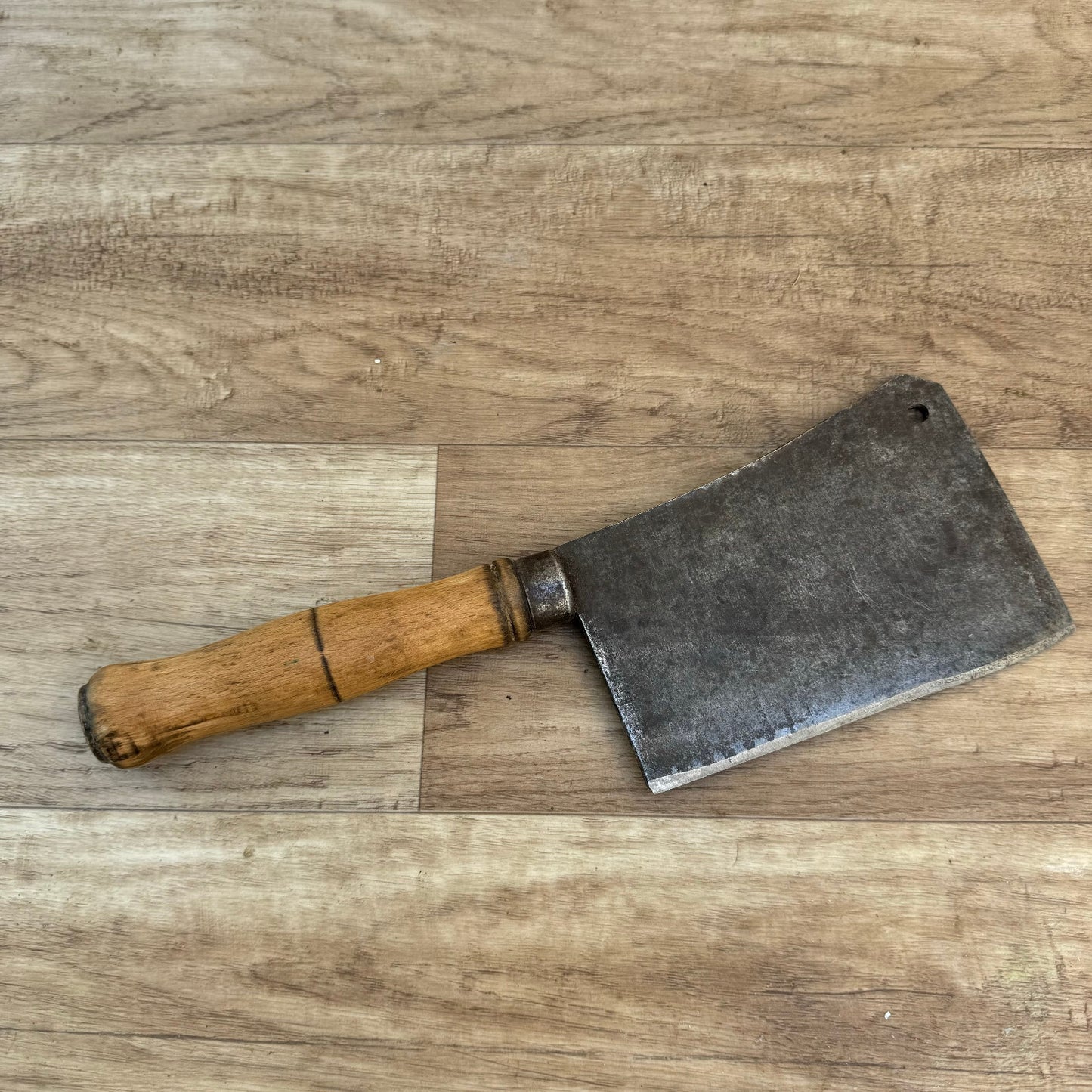 Vintage French Meat Cleaver Pradel Butcher Chef Tool Wood Handle 02082427 Pradel
