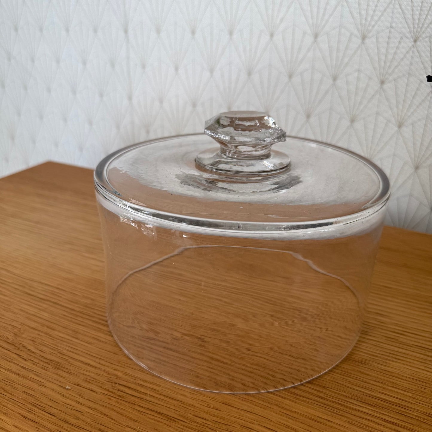 Vintage French Fromage Cheese Cake Glass Bell Garden Cloche Dome Bell 2908253