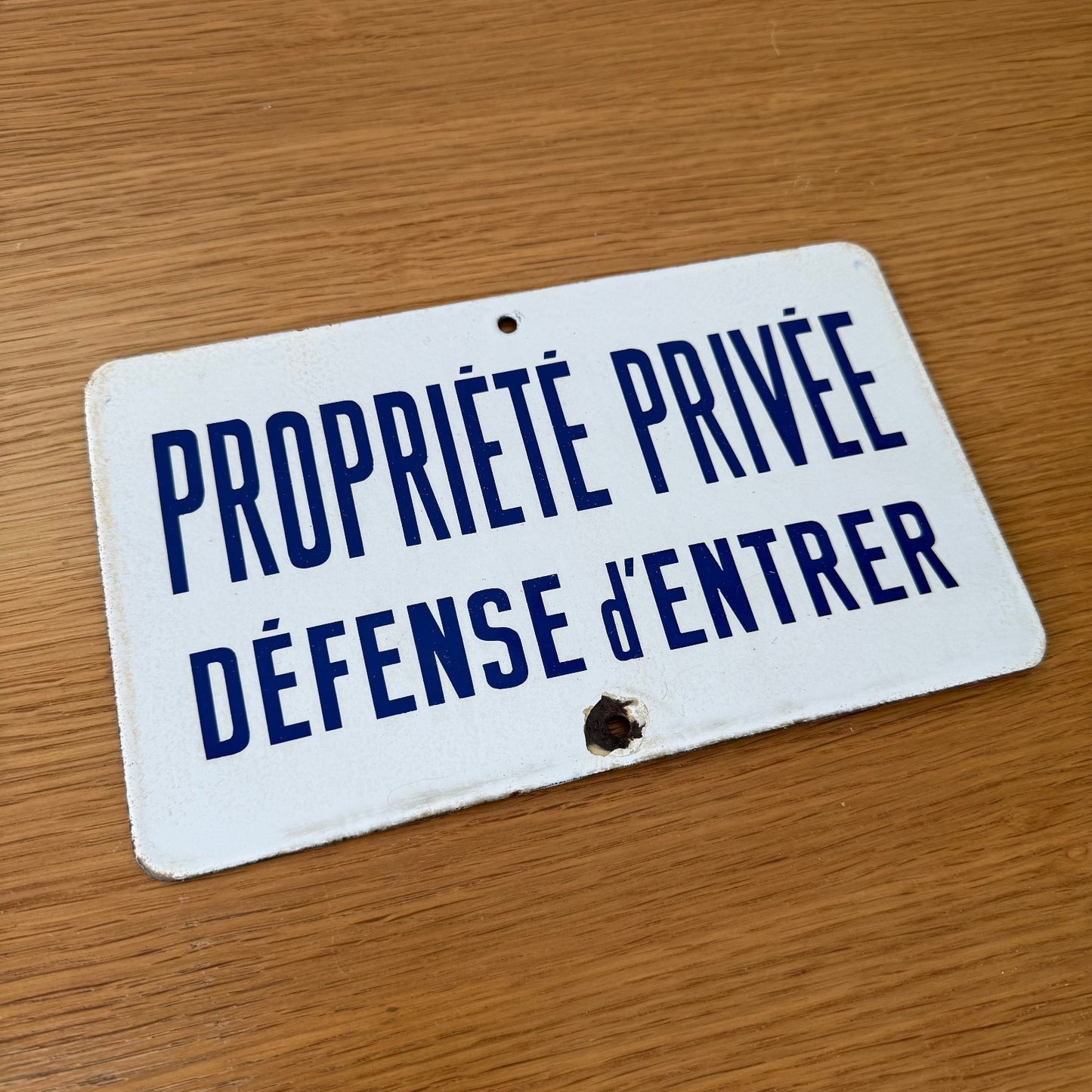 French Enamel Sign PROPRIETE PRIVEE Metal Plaque Vintage Street 23072518 Fleamarketfrance
