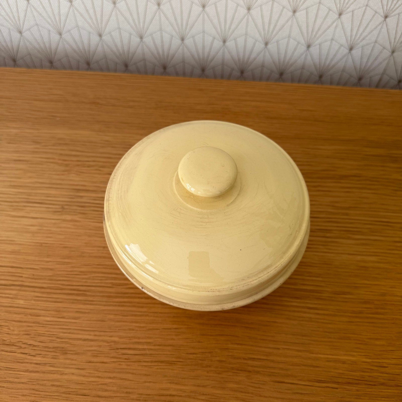 French Ceramic Terrine Sarreguemines Yellow Foie Gras Pot Vintage 23072512 Unmarked