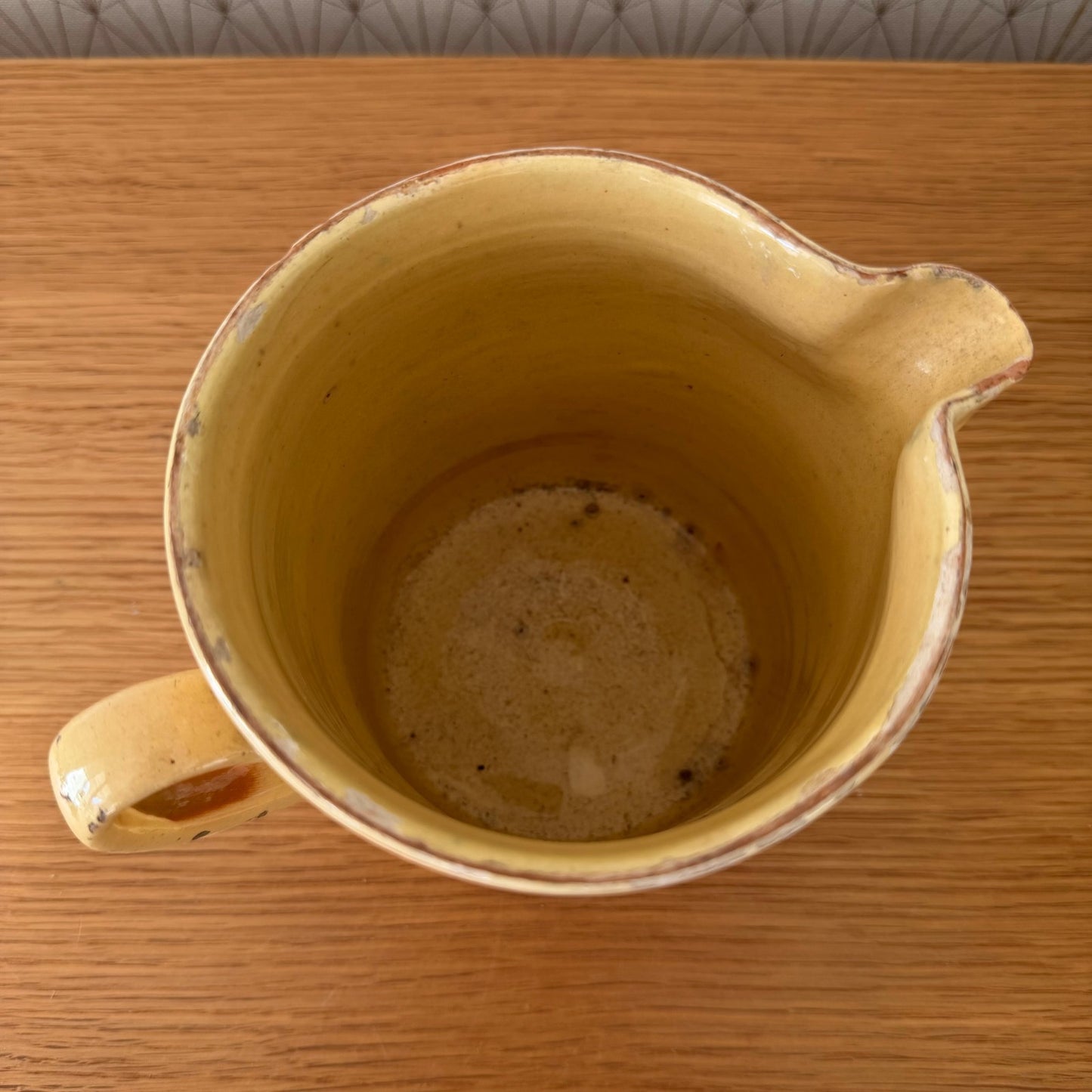 French vintage terracotta SAVOIE dot breakfast milk cream Pitcher 13012622 Unmarked