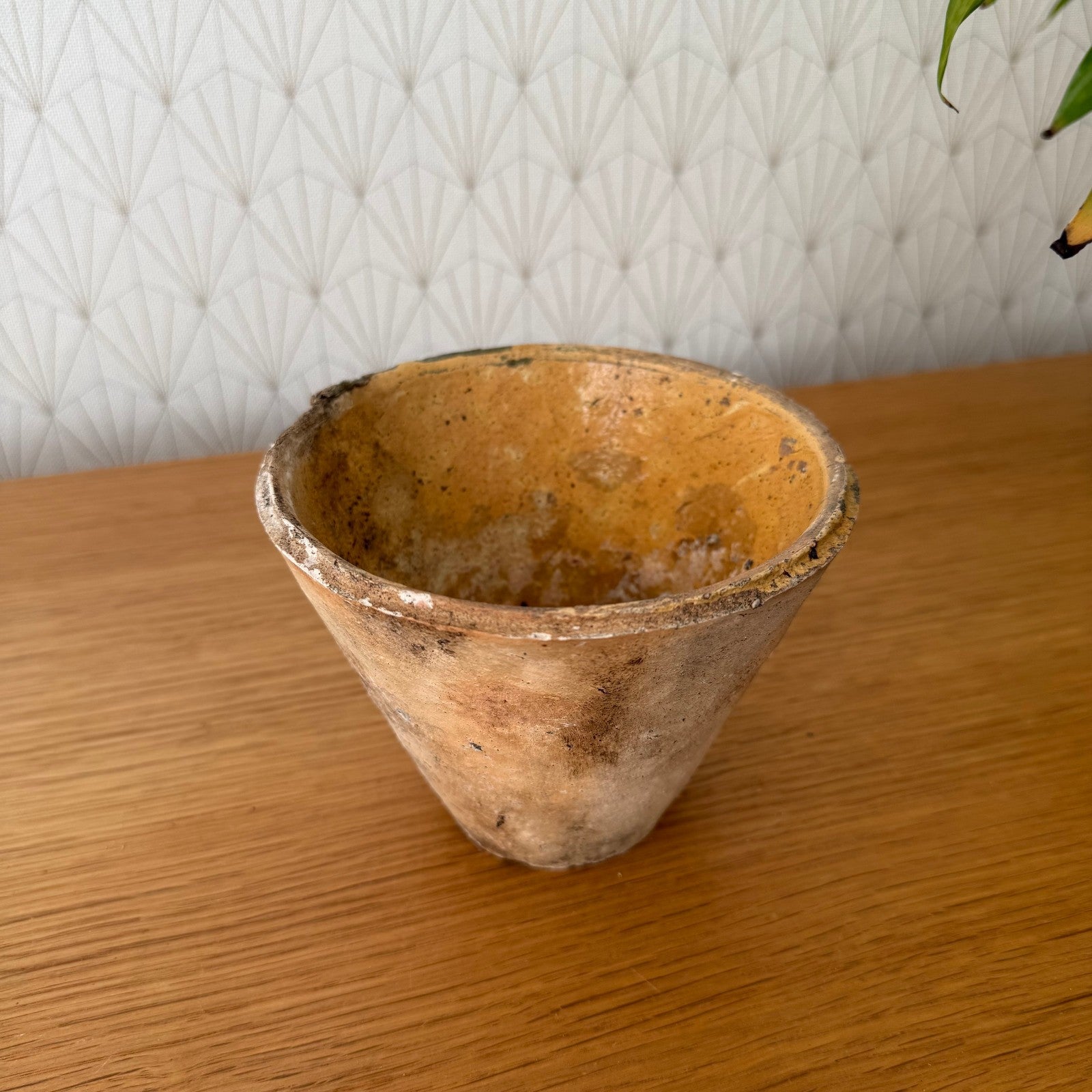 Antique French Resin Pot Tree Sap Collection Vessel Folk Art 0211254 Unbranded