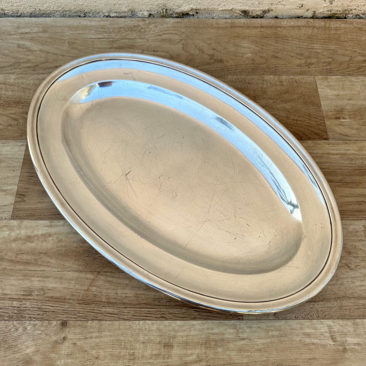 L.Auzolle Vintage silverplate Serving Tray Ovale 0509242 - Fleamarketfrance