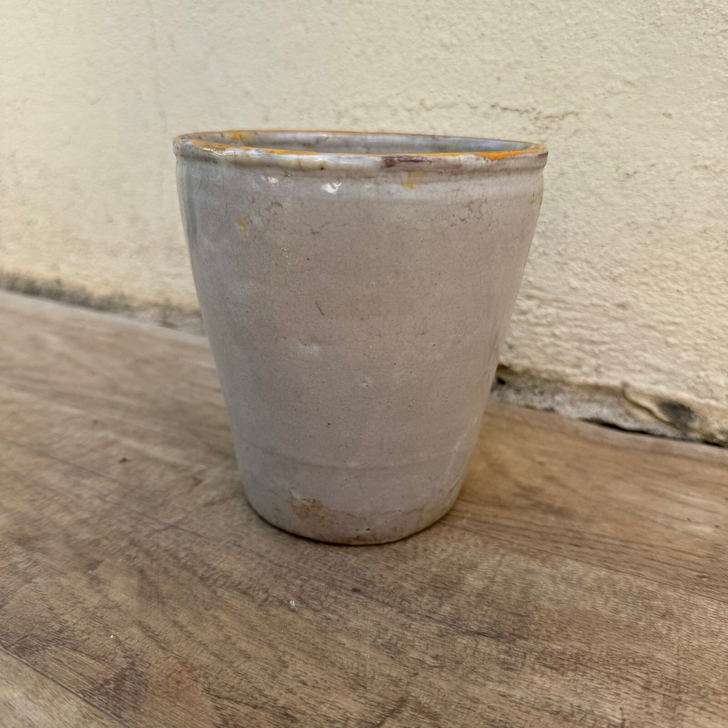 Antique Italian Confit Pot 19th Century Ceramic Food Jar 5.25" 1807242 Unbranded