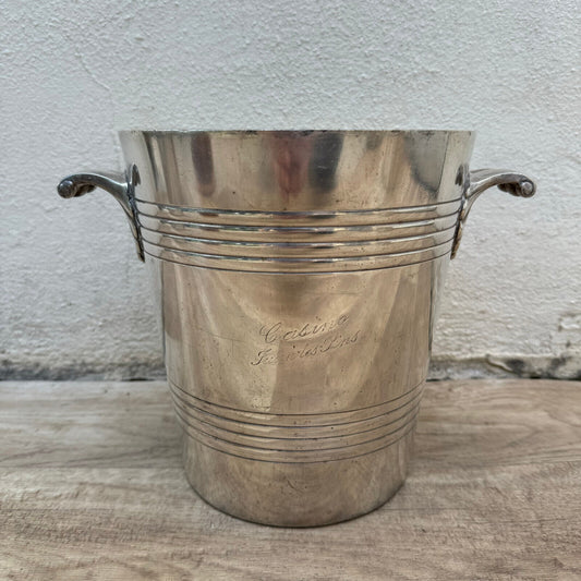 Vintage Champagne Silverplate Ice Bucket Casino Riviera 1012248 - Fleamarketfrance