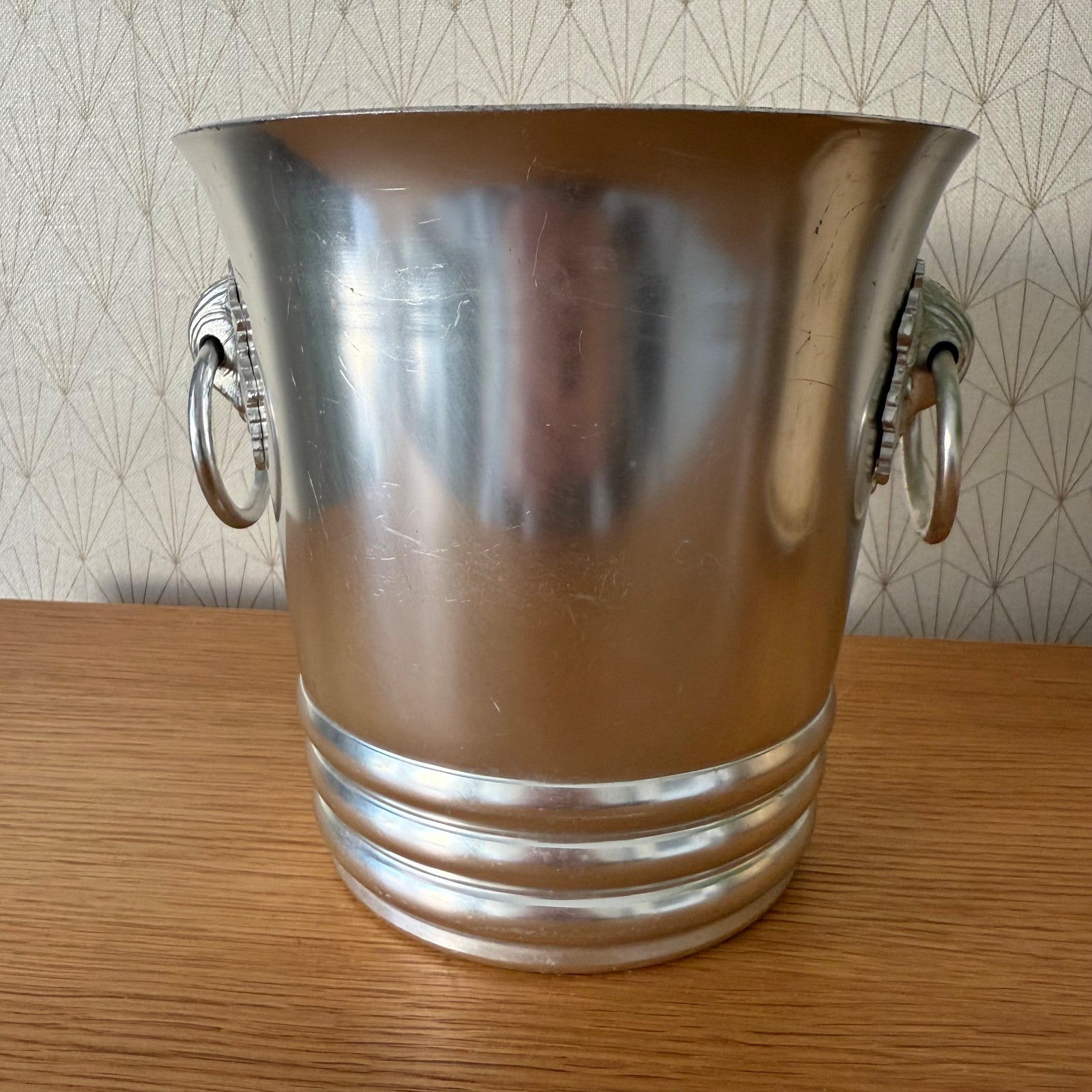 Vintage French Ice Bucket ARGIT Aluminum Champagne Cooler Wine 0912255 ARGIT